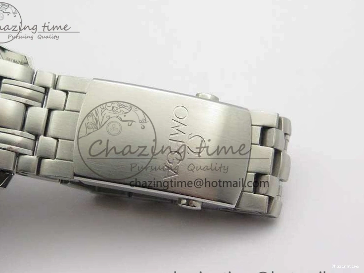 0823 Flexible Seamaster 300M SS OMF 1:1 Best Edition Black Dial Matt Black Ceramic Bezel On SS Bracelet A 8147
